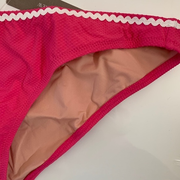 J. Crew Pink One Shoulder Top With Bikini Swim Bottoms 2pc Set - Picture 4 of 15